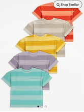 Load image into Gallery viewer, Five colorful striped t-shirts 