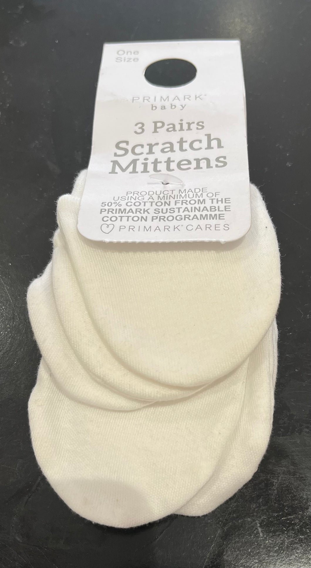 3 pack Mittens- white