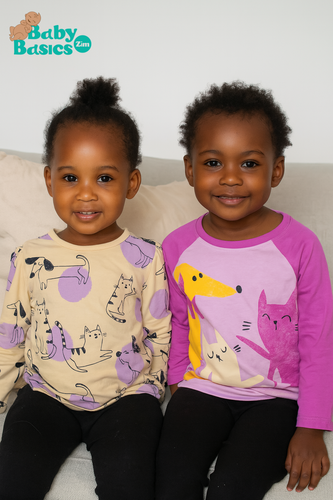 Girls 2 Pack Longsleeved Tops - Various