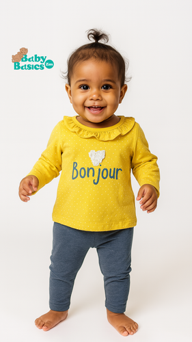 Girls legging set- Bonjour