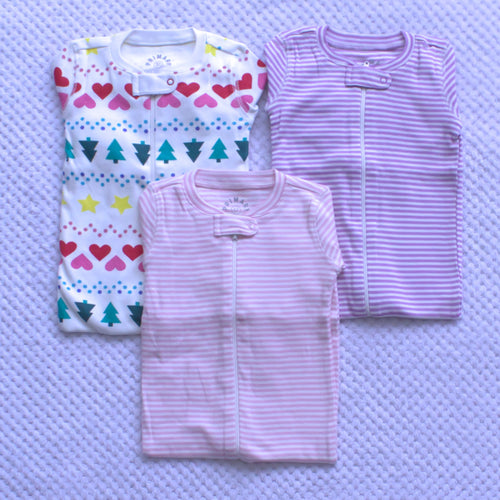 3 pack Sleepsuits 6-9m