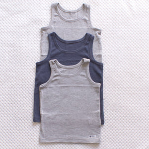 3 Pack grey vests 18-24m only