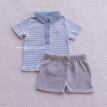 Load image into Gallery viewer, Boys Short Set with Collars - 5 Colours