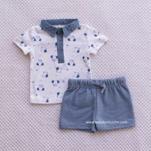 Load image into Gallery viewer, Boys Short Set with Collars - 5 Colours