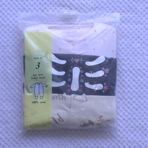 Sleepsuits 3 pack 6-9m only- Various Designs