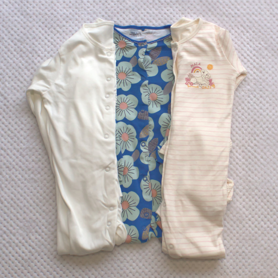 Sleepsuits 3 pack 18-24m only