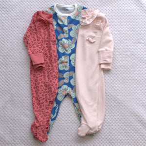 Girls Sleepsuits 3 pack 0-3m only