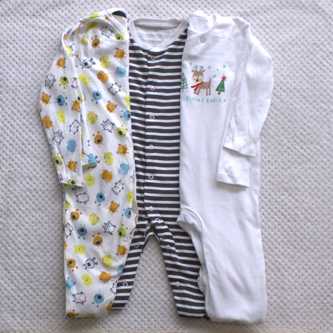 Sleepsuits 3 pack 18-24m only