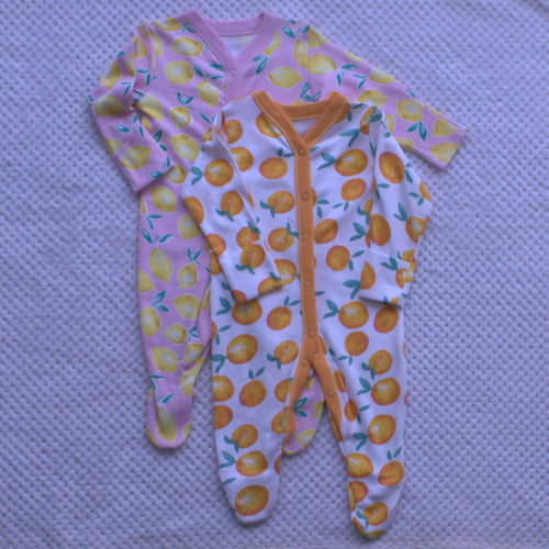 2 pack sleepsuits 0-3m only