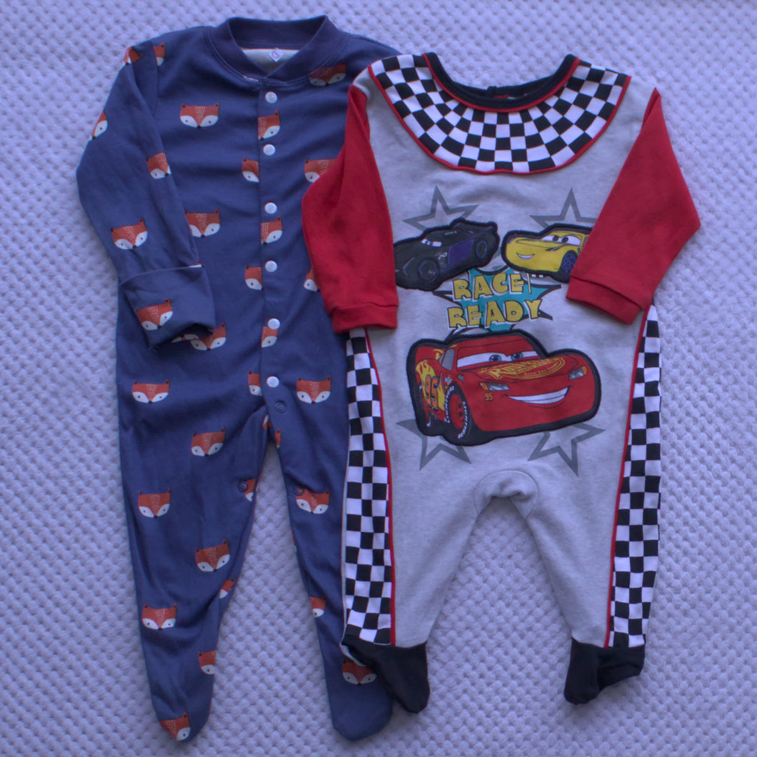 2 Pack sleepsuits 3-6m only