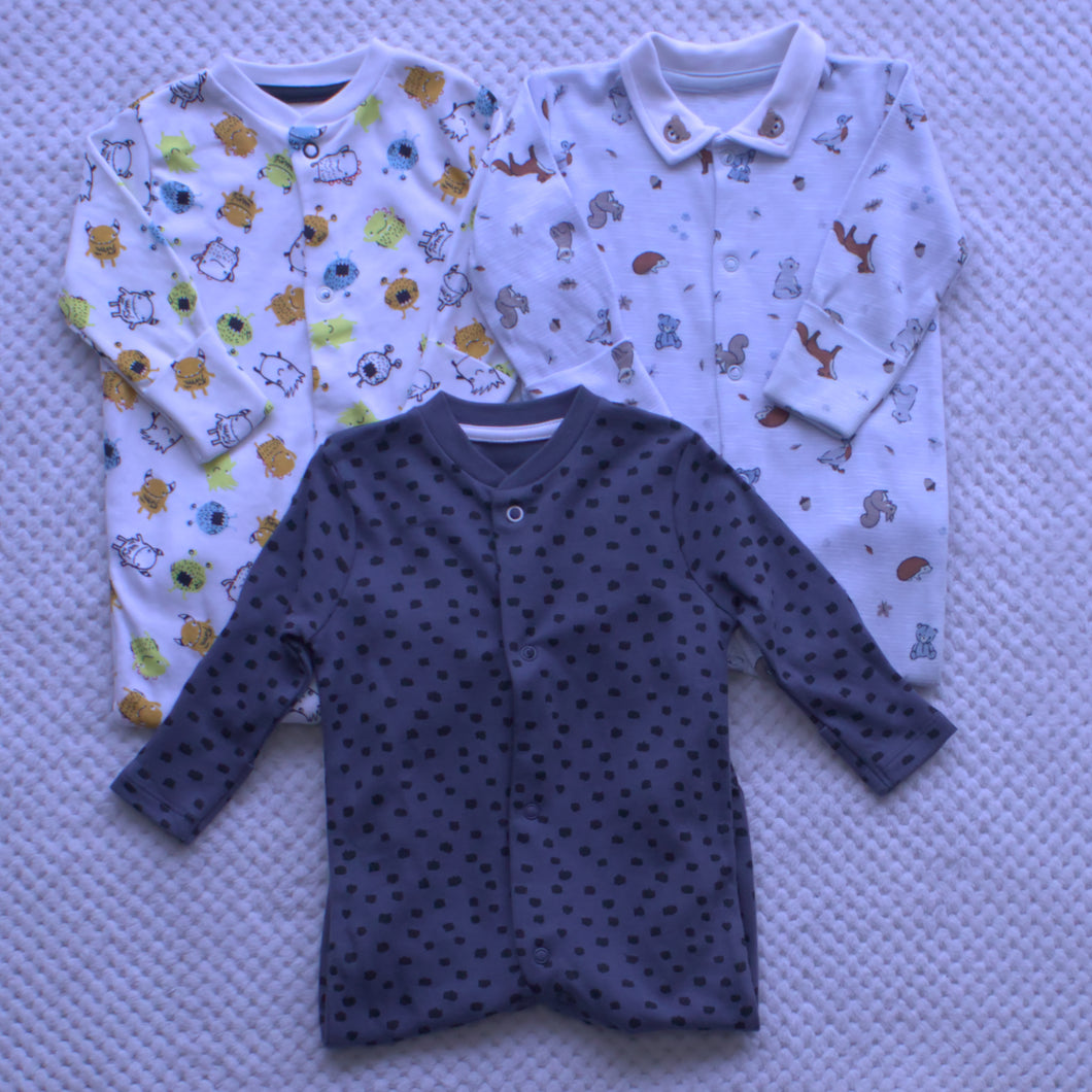 3 Pack Sleepsuits 0-3m only