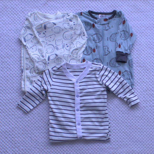 3 Pack Sleepsuits 3-6m only