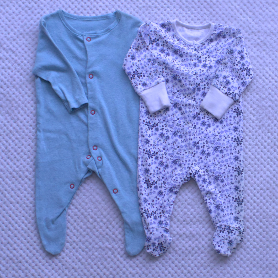 2 Pack Sleepsuits Newborn only