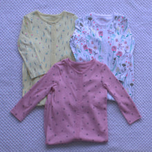 Load image into Gallery viewer, Girls 3 Pack Sleepsuits - 3 Designs