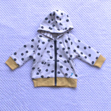 Load image into Gallery viewer, Reversible Hoodie - polka dots and stripes (Organic Cotton)