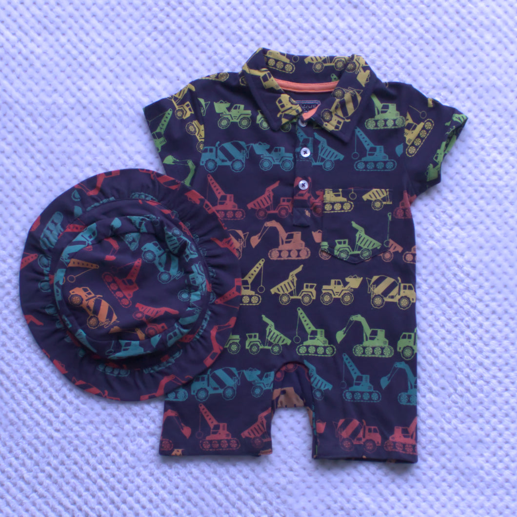 Boys Romper with Hat