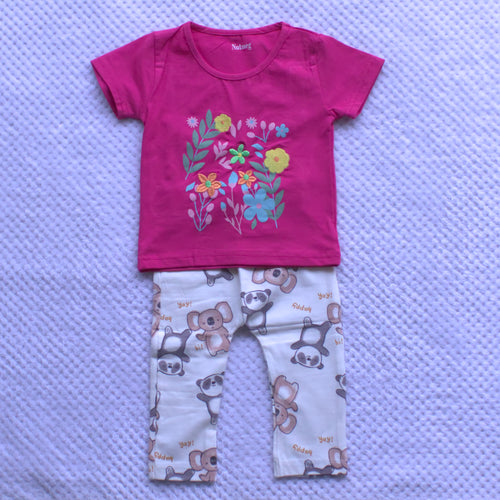 Legging Set (Flowers & Bears) 9-12m only