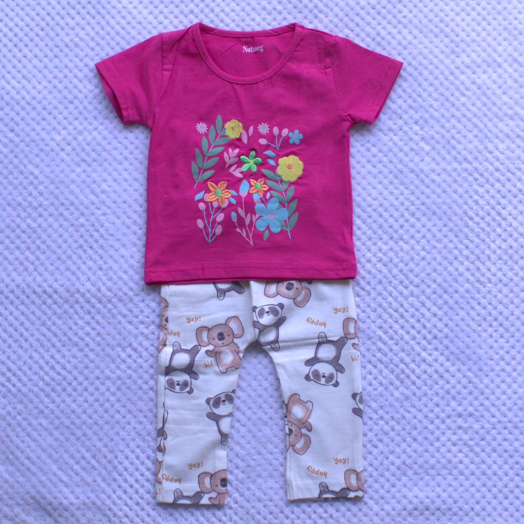 Legging Set (Flowers & Bears) 9-12m only