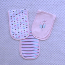 Load image into Gallery viewer, 3 Pack Burp Cloths - Pink &amp; Blue