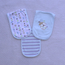 Load image into Gallery viewer, 3 Pack Burp Cloths - Pink &amp; Blue