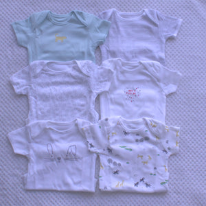 6 Pack Bodysuits 3-6m only