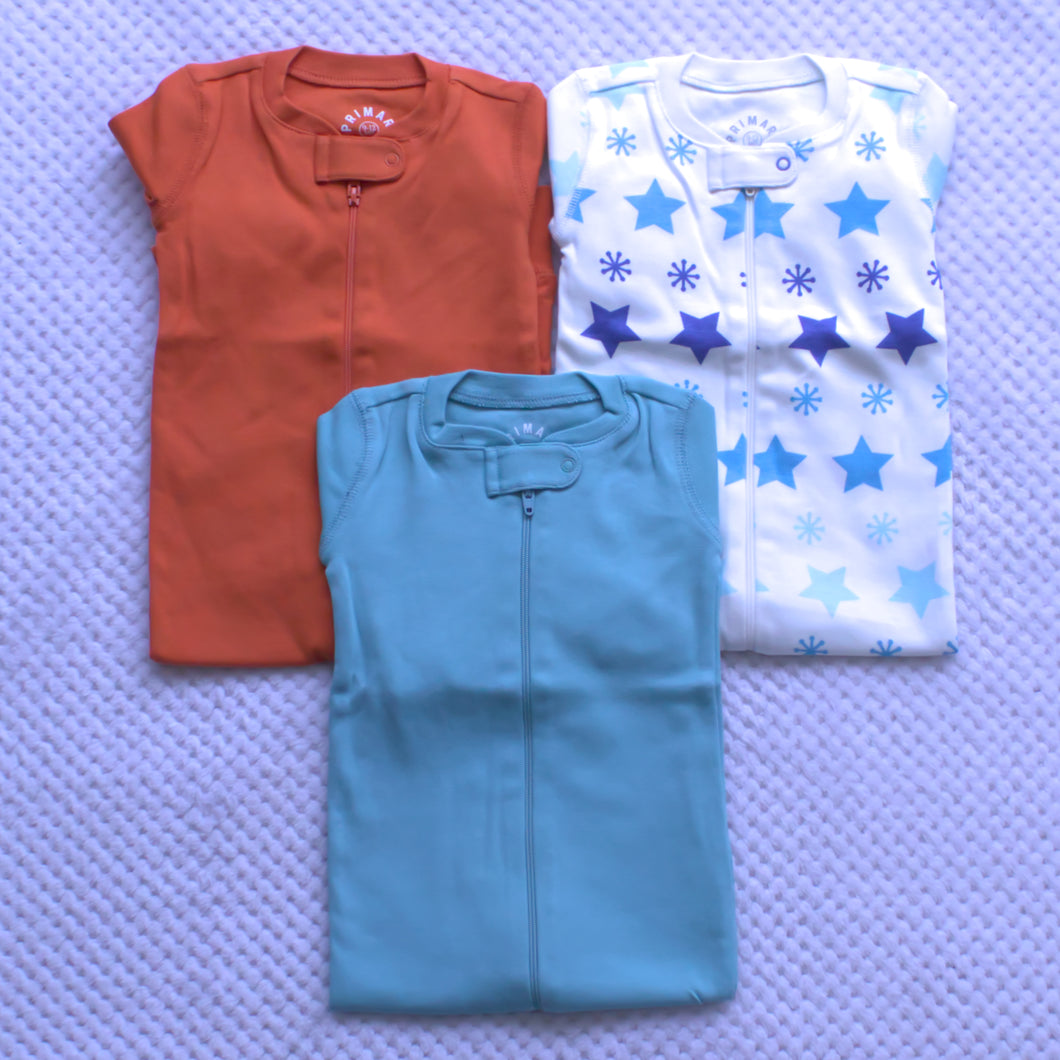 3 Pack Sleepsuit 9-12m