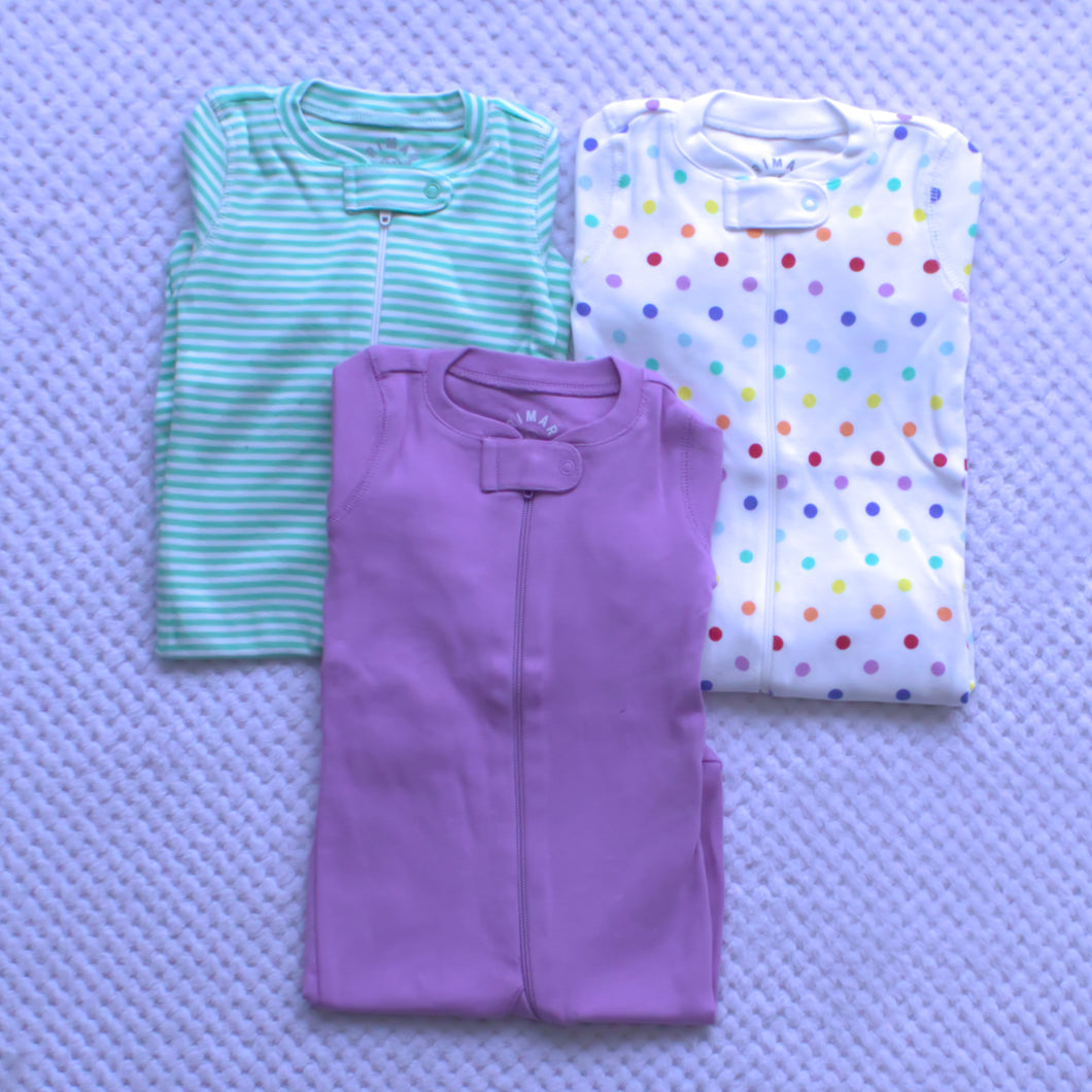 3 Pack Sleepsuits 0-3m only