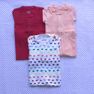 3 Pack Sleepsuits 0-3m