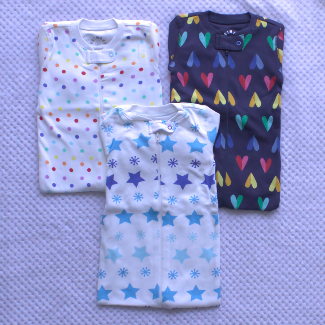 3 Pack Sleepsuits 12-18m only