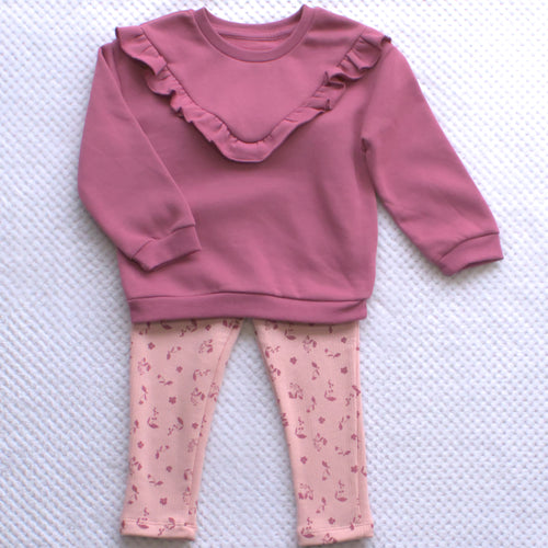 Warm Legging set with frilled top 2-3yrs Only