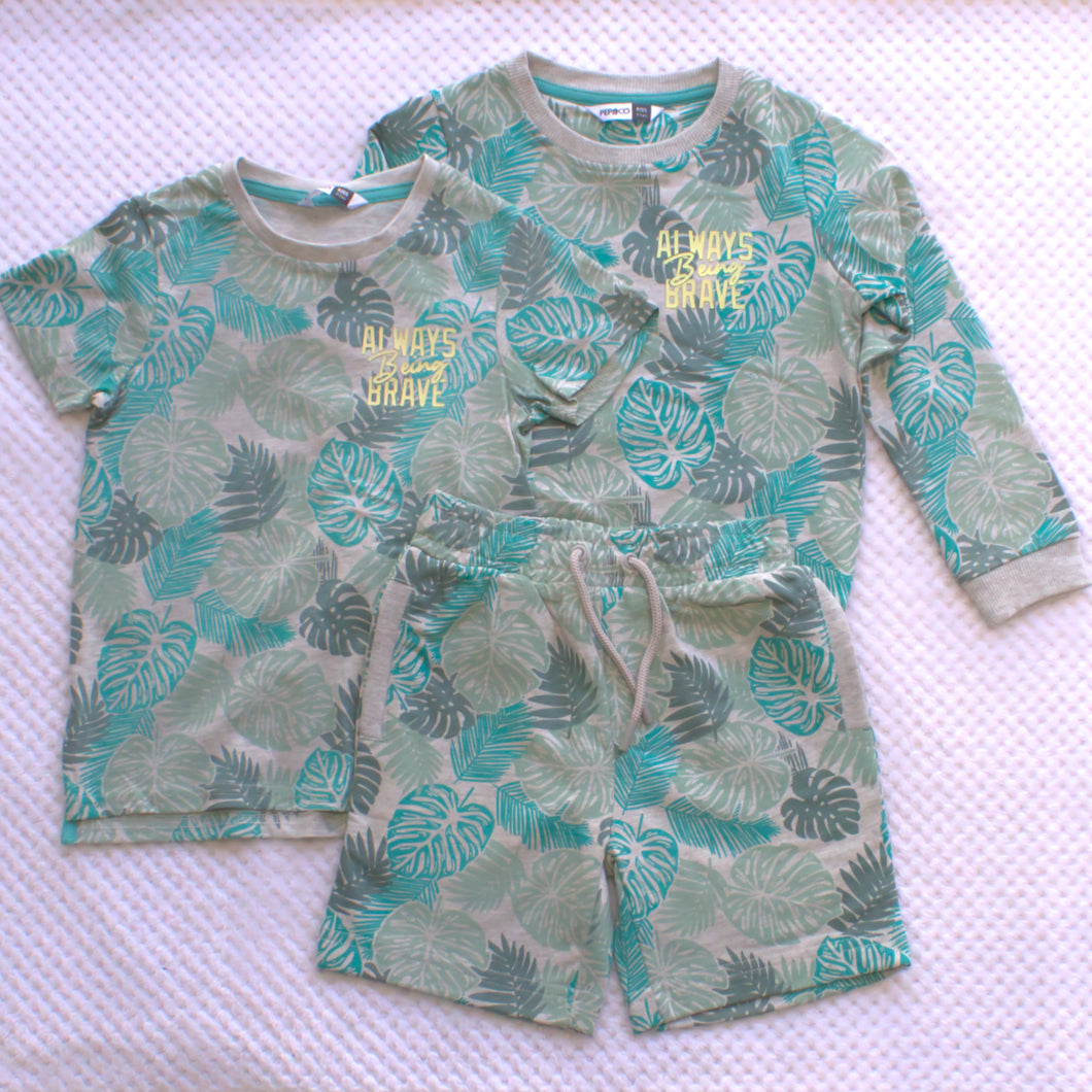 3 Piece Set Shorts, Sweater and T-shirt- Always being brave