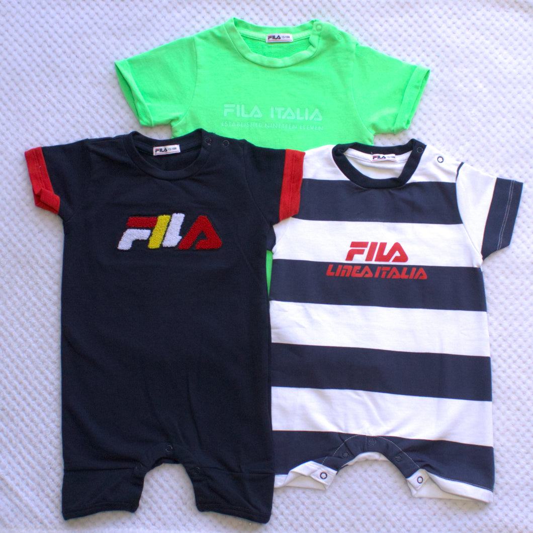 FILA 3 Pack romper 12-18m Only