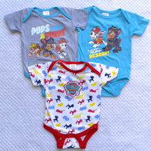 Load image into Gallery viewer, 3 pack Paw Patrol bodysuits