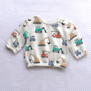 Sweater with truck designs