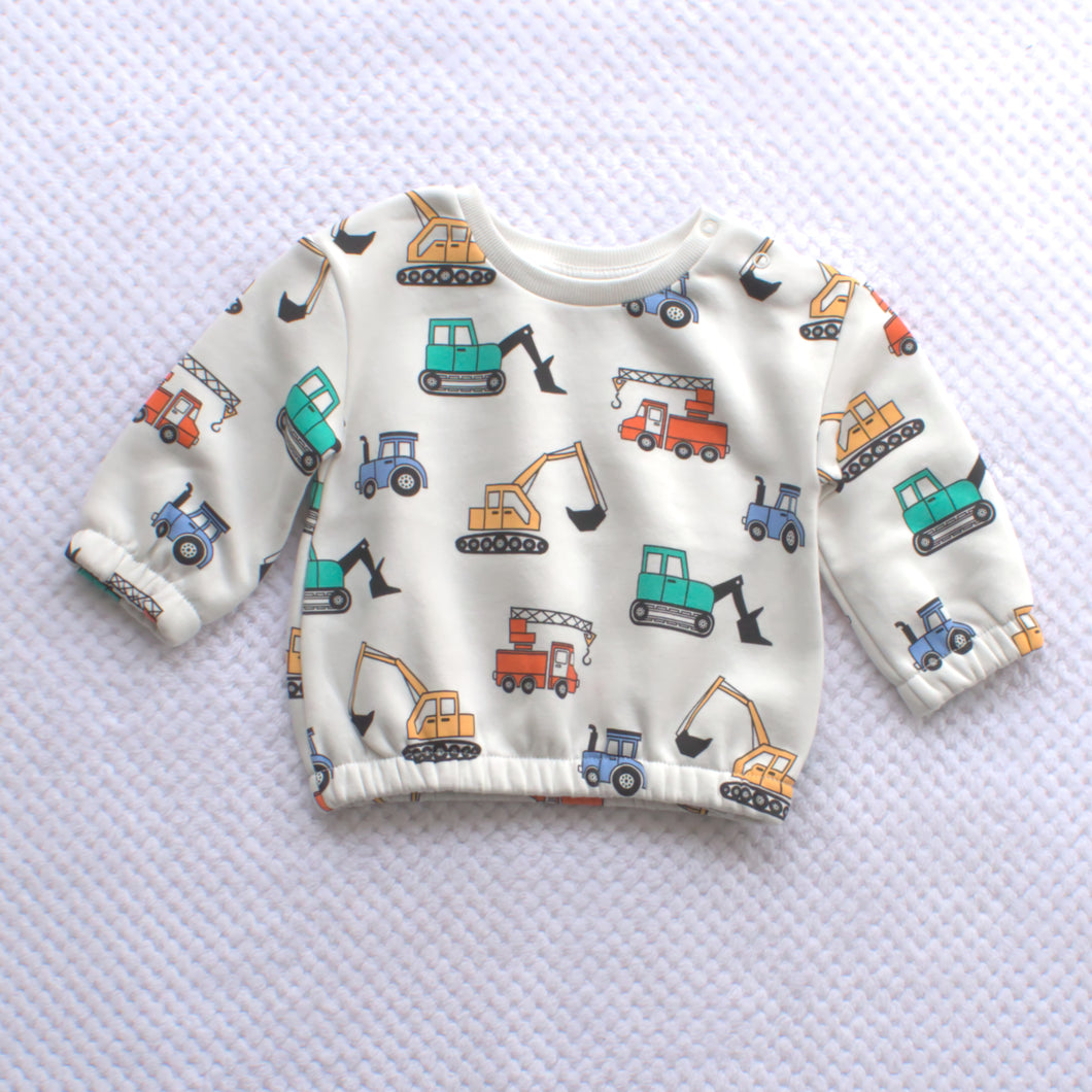 Sweater with truck designs