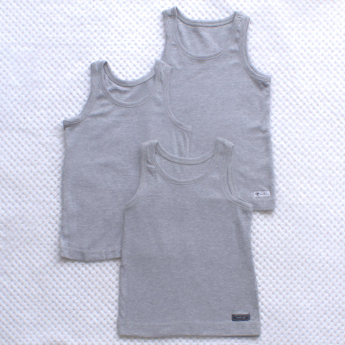 3 Pack grey vests 18-24m only
