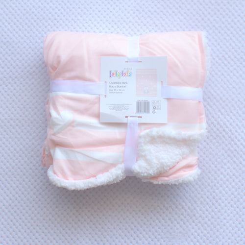 Pink mink baby blanket