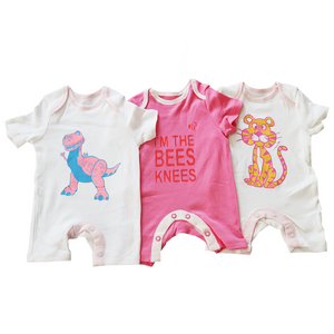 Girls 3 pack rompers